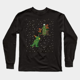 T- rex christmas tree star topper Long Sleeve T-Shirt